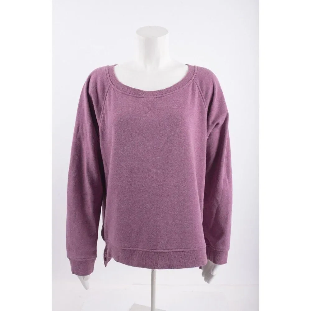 UGG Australia Womens Sweatshirt Morgan XL Purple Pullover Double Knit Fleece